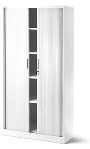 JAN NOWAK DAMIAN Fém szekrény harmonika ajtókkal, 900x1850x450, model fehér