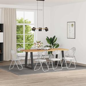 Összecsukható szék 8 pcs Fehér és Szürke 48 x 43,5 x 81 cm