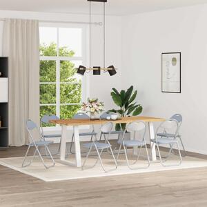Összecsukható szék 8 pcs Szürke 48 x 43,5 x 81 cm Műbőr