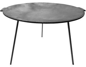 3 Lábú Öntöttvas Grilltárcsa / Sütőtárcsa - Ø 45 cm - Enyhén íves, kerek