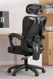 Irodai szék, forgószék fekete (OFFICE-CHAIR-T18-BLACK)