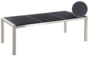 Kerti asztal GROSSETO 220 cm 100 cm Csiszolt Gránit Fekete