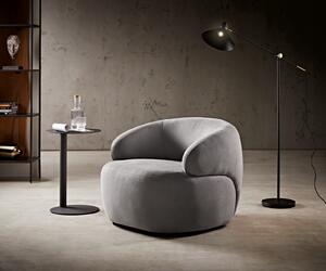 DELIFE Lounge fotel Nova 88x88 cm mikroszálas szürke