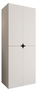 Gardróbszekrény Hartford 644, Laminált forgácslap, 203x80x50cm, Fehér