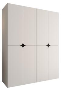 Gardróbszekrény Hartford 646, Laminált forgácslap, 203x160x50cm, Fehér