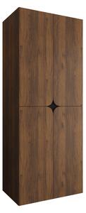 Gardróbszekrény Hartford 644, Laminált forgácslap, 203x80x50cm, Dió