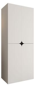 Gardróbszekrény Hartford 645, Laminált forgácslap, 203x90x50cm, Fehér