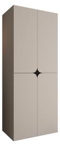 Gardróbszekrény Hartford 644, Laminált forgácslap, 203x80x50cm, Kasmír