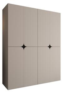 Gardróbszekrény Hartford 646, Laminált forgácslap, 203x160x50cm, Kasmír