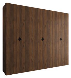 Gardróbszekrény Hartford 648, Laminált forgácslap, 203x240x50cm, Dió