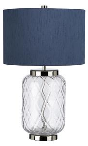 Quintiesse glamour modern asztali lámpa sola kék polírozott nikkel elsqn-sola-tl-s-blu