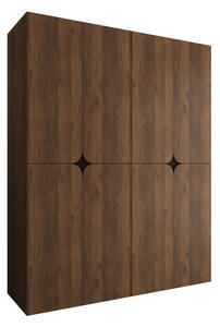 Gardróbszekrény Hartford 646, Laminált forgácslap, 203x160x50cm, Dió