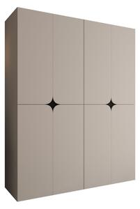 Gardróbszekrény Hartford 647, Laminált forgácslap, 203x180x50cm, Kasmír