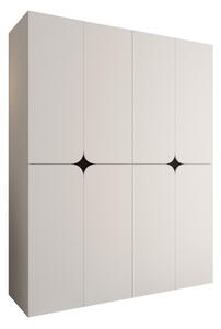 Gardróbszekrény Hartford 647, Laminált forgácslap, 203x180x50cm, Fehér