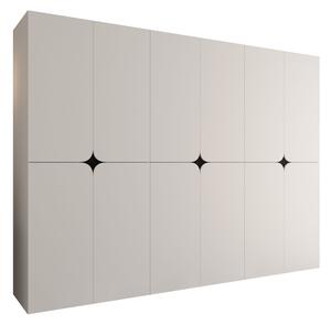 Gardróbszekrény Hartford 649, Laminált forgácslap, 203x270x50cm, Fehér