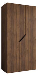 Gardróbszekrény Hartford 594, Laminált forgácslap, 202x100x52cm, Fekete, Dió