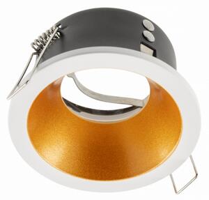 Lámpa Mennyezeti lámpatest ELVA, IP54, Ø85x45mm,kör, fehér/réz