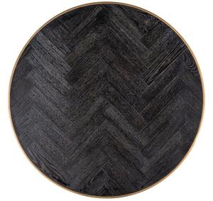 Fekete sárgaréz tölgy készlet két dohányzóasztalból Richmond Blackbone 74/91,5 cm