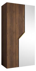 Gardróbszekrény Hartford 597, Laminált forgácslap, 202x100x52cm, Aranysárga, Dió