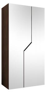 Gardróbszekrény Hartford 600, Laminált forgácslap, 202x100x52cm, Fekete, Dió