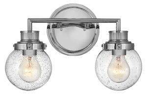 Quintiesse glamour klasszikus fürdőszobai lámpa poppy csiszolt króm átlátszó elsqn-poppy2-pc-bath IP44
