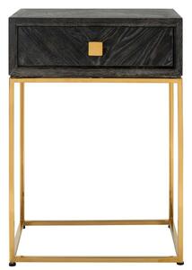 Fekete-arany tölgy éjjeliszekrény Richmond Blackbone 50 x 40 cm