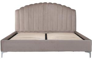 Bézs bársony ágy Richmond Belmond 180 x 200 cm