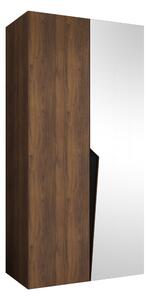 Gardróbszekrény Hartford 608, Laminált forgácslap, 202x100x52cm, Fekete, Dió
