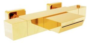 Mexen Cube termosztátos kádtöltő csaptelep - arany (77360-50)