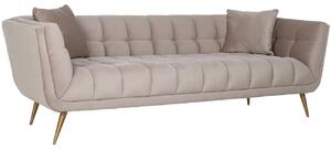 Bézs bársony háromszemélyes kanapé Richmond Huxley 230 cm