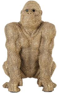 Arany dekoratív figura Richmond Gorilla 45 cm