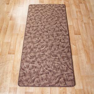 Szegett szőnyeg 70x120 cm – Barna színben absztrakt mintával