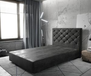 DELIFE Boxspring ágy Dream-Great mikroszálas antracit vintage 120x200 cm