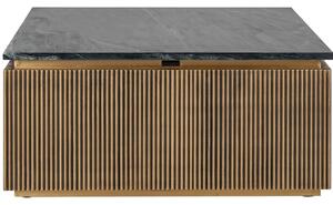 Fekete márvány dohányzóasztal Richmond Ironville 90 x 90 cm