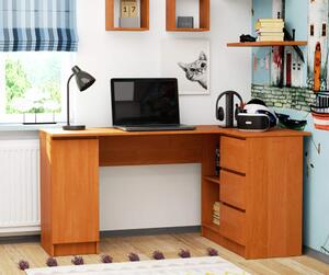 Sarok íróasztal - Akord Furniture - 155 cm - égerfa
