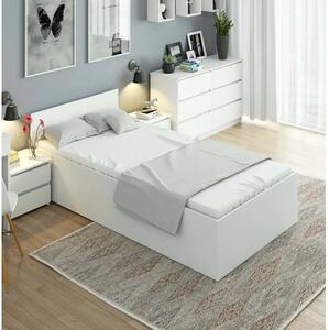 Franciaágy ágykerettel + matrac - 100 x 200 cm - Akord Furniture - fehér