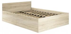 Franciaágy ágykerettel + matrac - 180 x 200 cm - Akord Furniture - sonoma tölgy