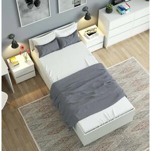 Franciaágy ágykerettel + matrac - 90 x 200 cm - Akord Furniture - fehér