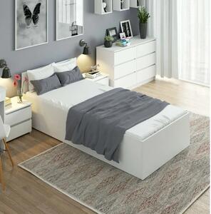 Franciaágy ágykerettel + matrac - 90 x 200 cm - Akord Furniture - fehér
