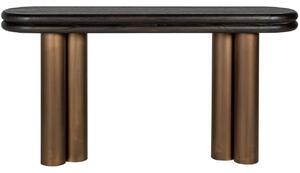 Fekete tölgyfa fésülködőasztal Richmond Macaron 160 x 38 cm