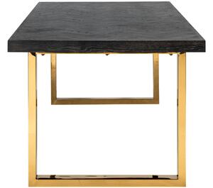 Fekete-arany tölgy étkezőasztal Richmond Blackbone 220 x 100 cm