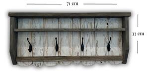 Fali fogas - Vintage - rusztikus tömörfa bútor ( fehér / barna )