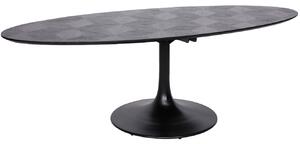 Fekete tölgy ovális étkezőasztal Richmond Blax 230 x 100