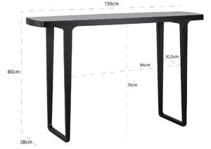 Fekete kőris fésülködőasztal Richmond Monfort 130 x 38 cm