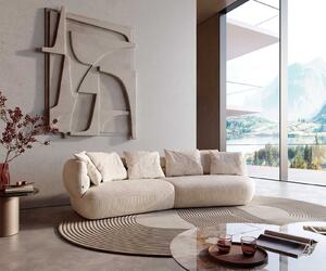 DELIFE Kanapé Roya 320x140 cm kordbársony bézs