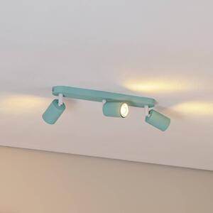 TK Lighting Livia mennyezeti spotlámpa, mintaszínű, 52 cm, 3 izzós, fém, GU10, dimmelhető, Zöld, Gyermekszoba, fém