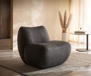 DELIFE Lounge fotel Zena 75x85 cm mikroszálas antracit vintage