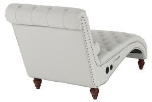 Pihentető fotel Bluetooth-al, világosszürke/sötét dió, GREGOR