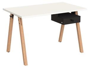 Pontis irodai asztal 120×70 cm fehér fiókos