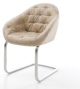 DELIFE Étkezőszék Gaio-Flex mikroszálas bézs vintage étkezőszék lapos rozsdamentes acél